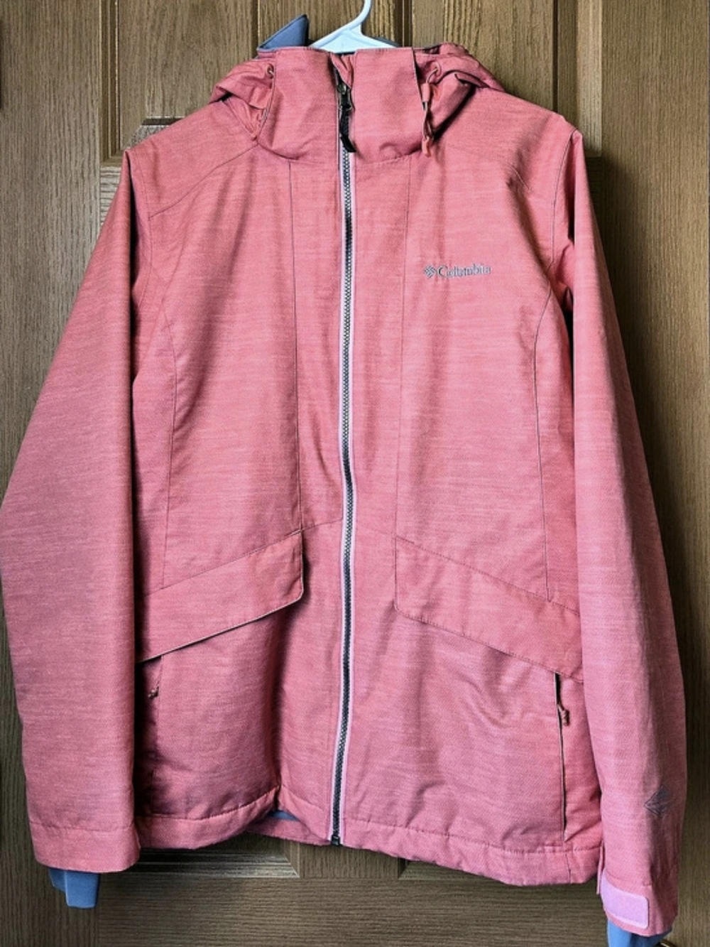 Columbia Omni-Heat Hooded Ski Jacket Pink Size Medium